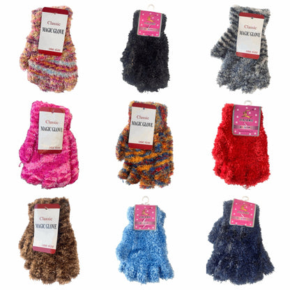 Adult Fluffy Fingerless Gloves - Sox Magic