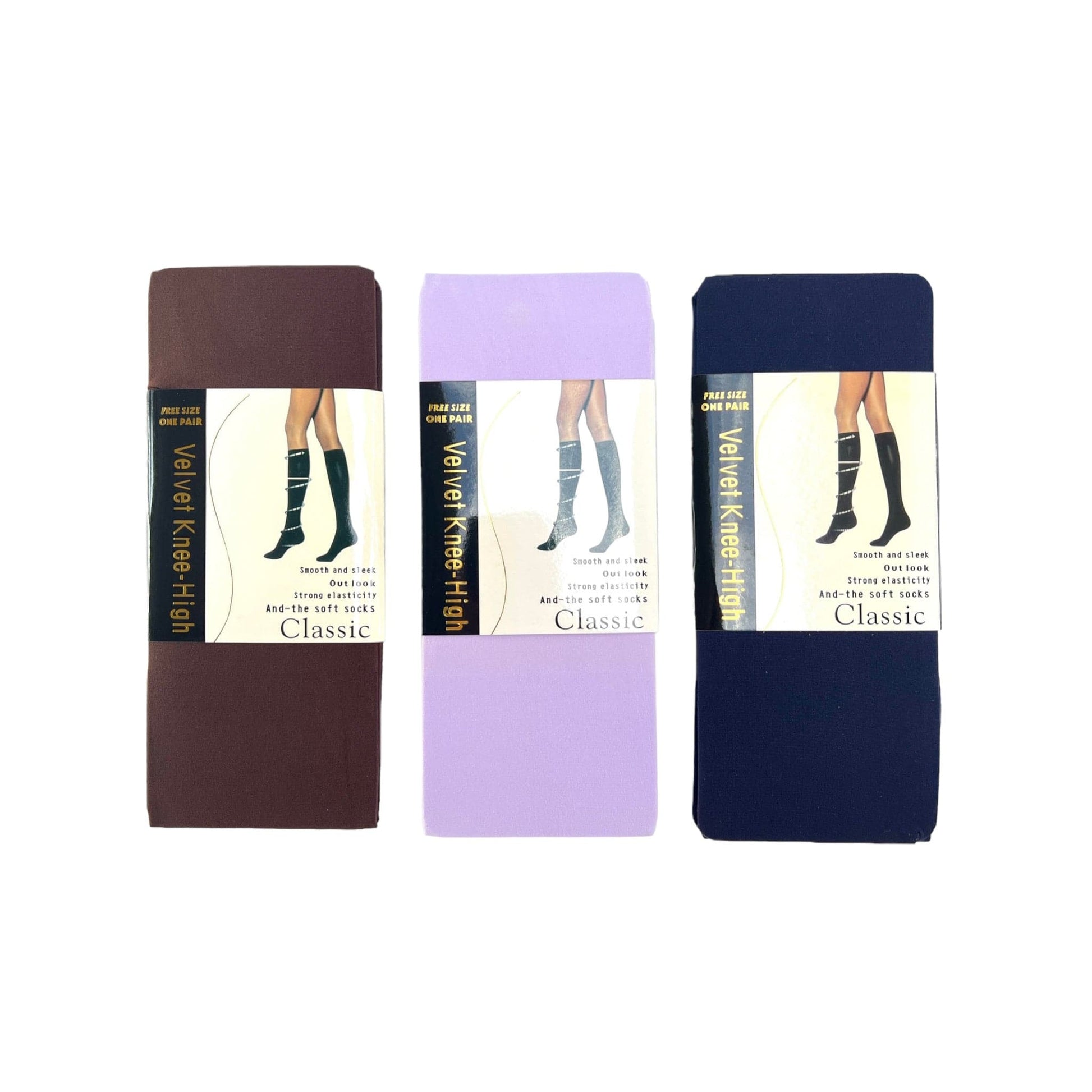 Classic Velvet Knee High Stockings - Sox Magic