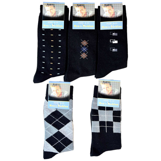 Cotton Rich Black Mens Fashion Socks - Sox Magic