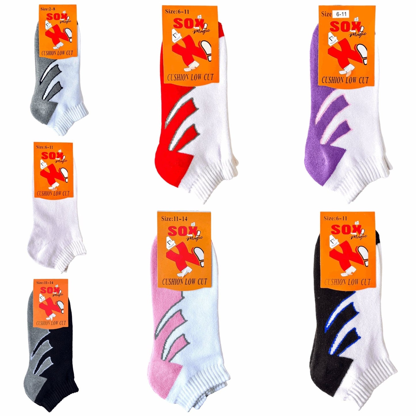 Cushion Low Cut Ankle Socks - Sox Magic