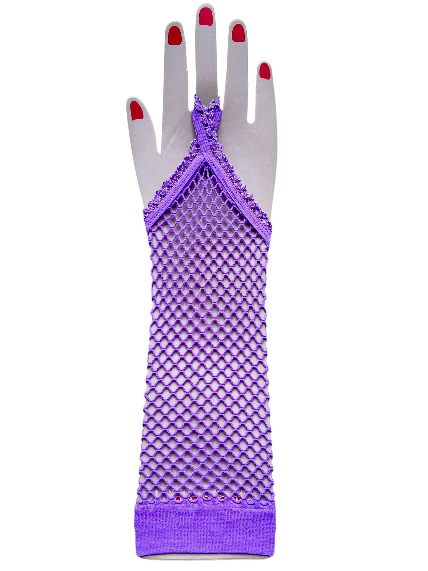 Fishnet Long Fingerloop Gloves - Sox Magic