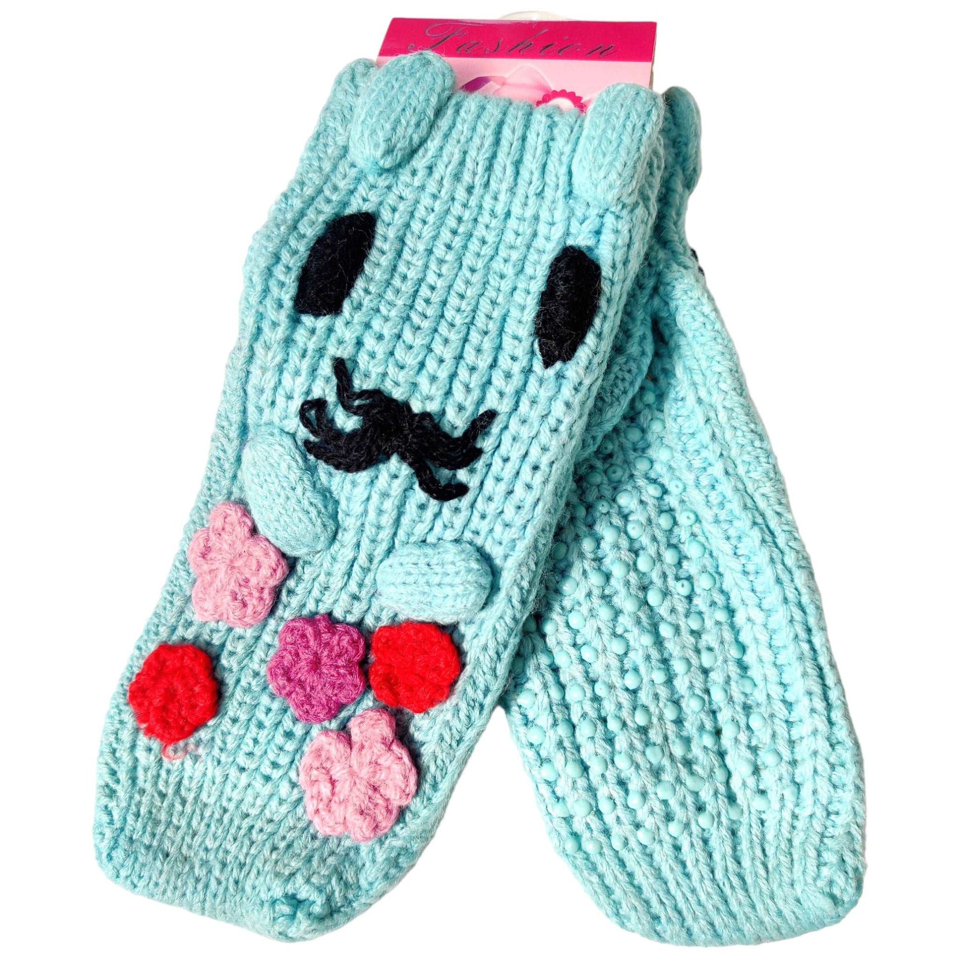 Knitted Non-Slip Kitty Shoe Socks - Assorted - Sox Magic