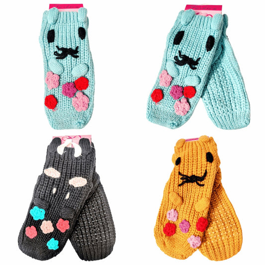 Knitted Non-Slip Kitty Shoe Socks - Assorted - Sox Magic