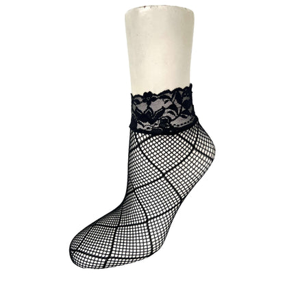 Lace Top Fishnet stockings Ankle Socks - Sox Magic