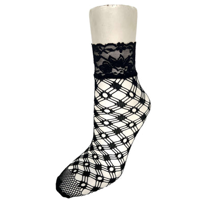 Lace Top Fishnet stockings Ankle Socks - Sox Magic