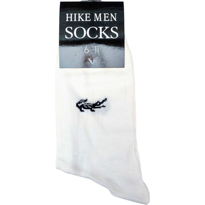 Mercerised Cotton Alligator Print Hike Men Crew Socks - Sox Magic