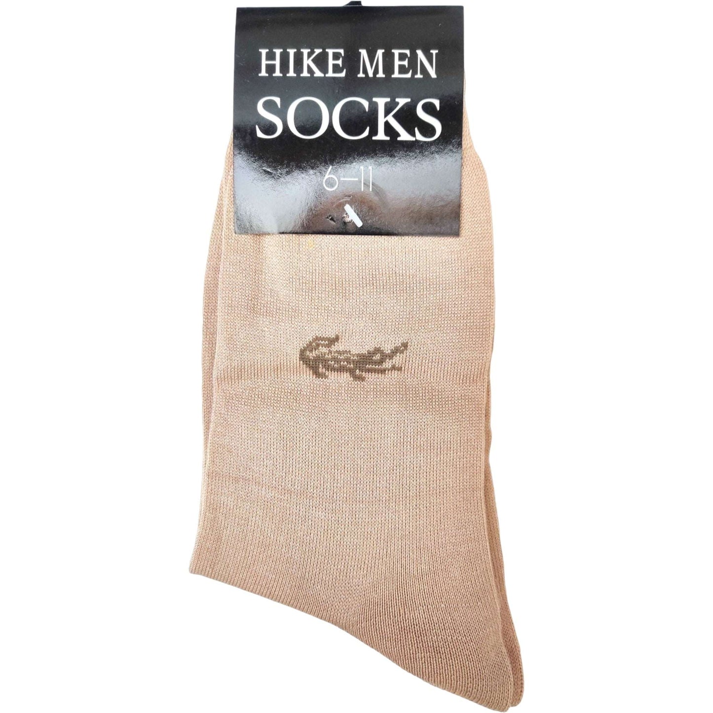 Mercerised Cotton Alligator Print Hike Men Crew Socks - Sox Magic