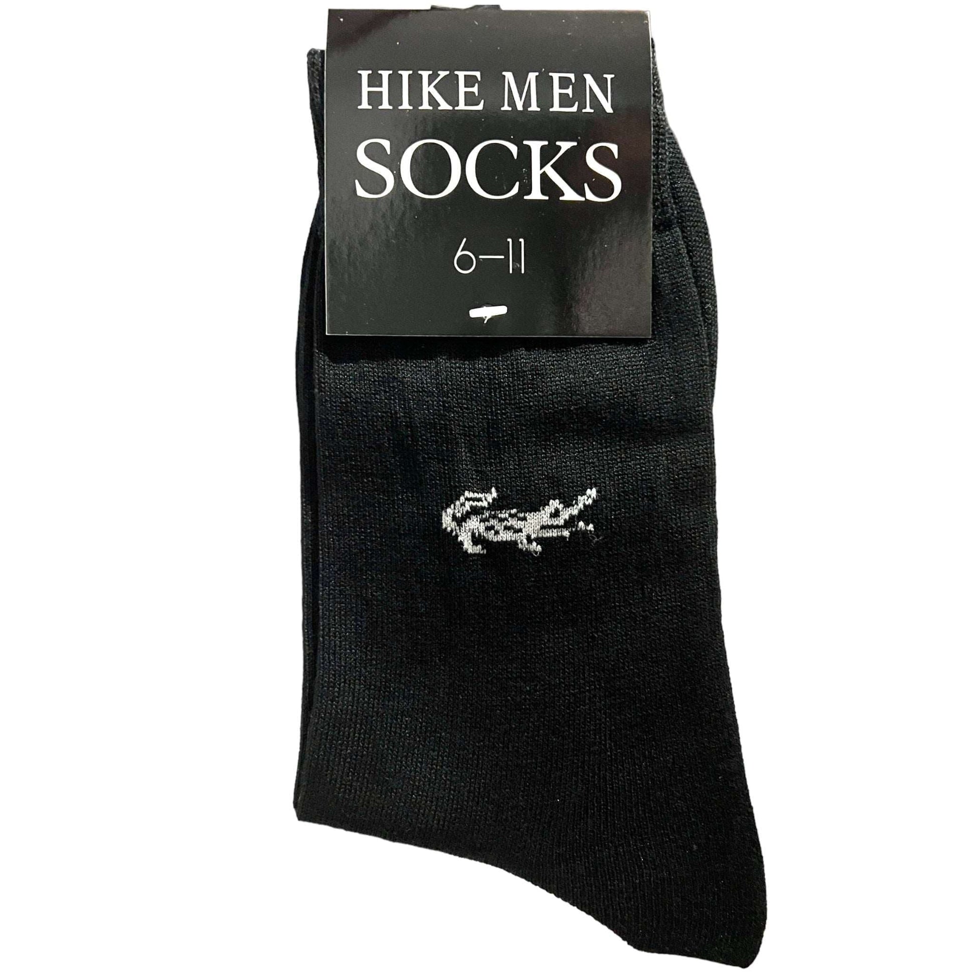 Mercerised Cotton Alligator Print Hike Men Crew Socks - Sox Magic