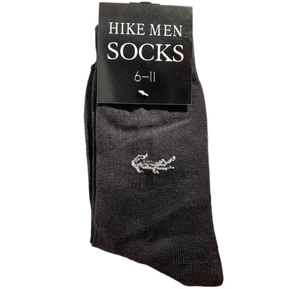 Mercerised Cotton Alligator Print Hike Men Crew Socks - Sox Magic