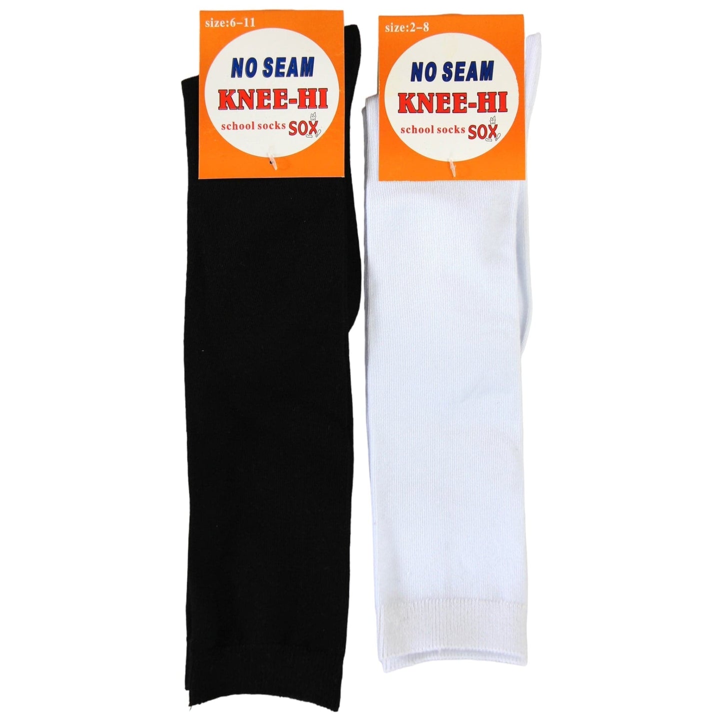 No Seam Pure Cotton Knee High School Socks - Sox Magic