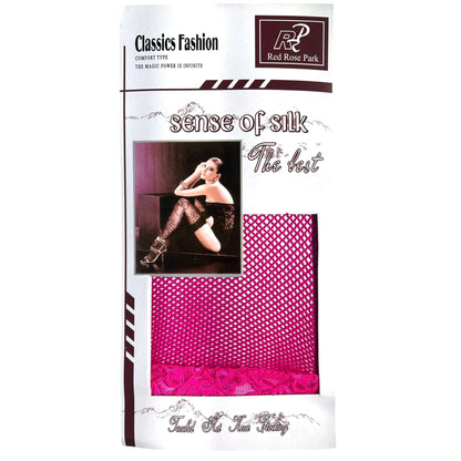 Over The Knee Lace Top Fishnet Stockings - Sox Magic