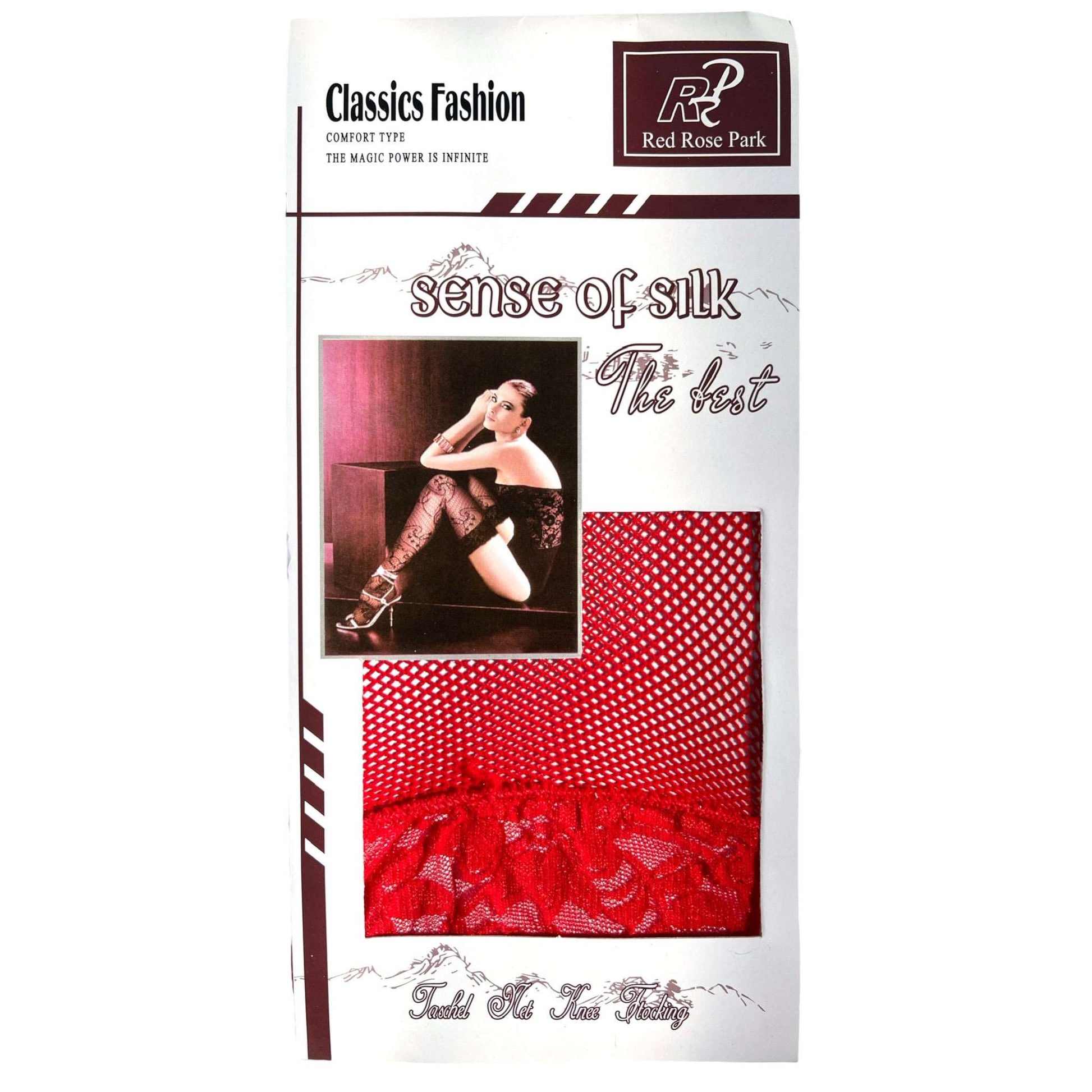 Over The Knee Lace Top Fishnet Stockings - Sox Magic