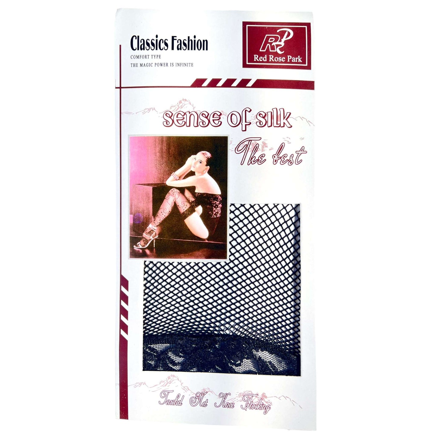 Over The Knee Lace Top Fishnet Stockings - Sox Magic