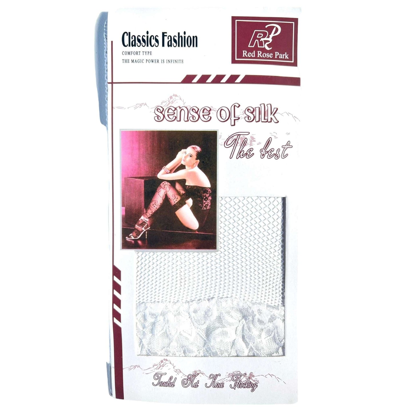 Over The Knee Lace Top Fishnet Stockings - Sox Magic