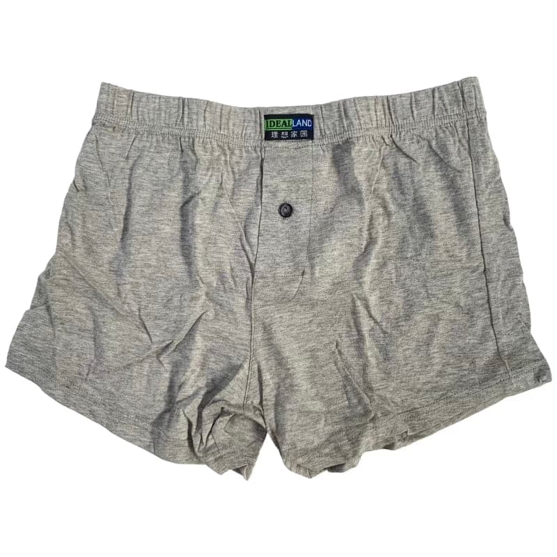 Plain Pure Cotton Mens Flyfront Boxers Underwear - Sox Magic