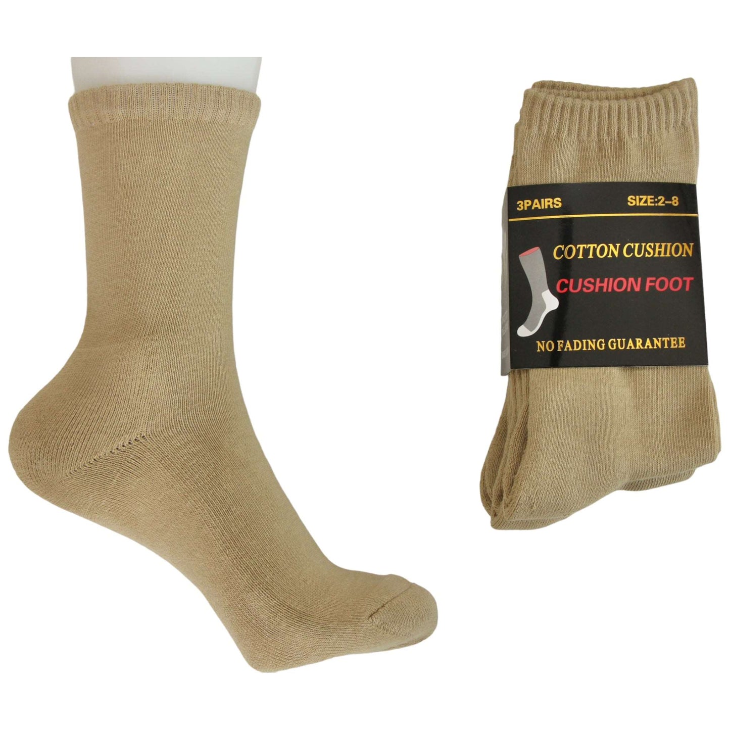 Premium Double Cushion Pure Cotton Crew Socks - Sox Magic