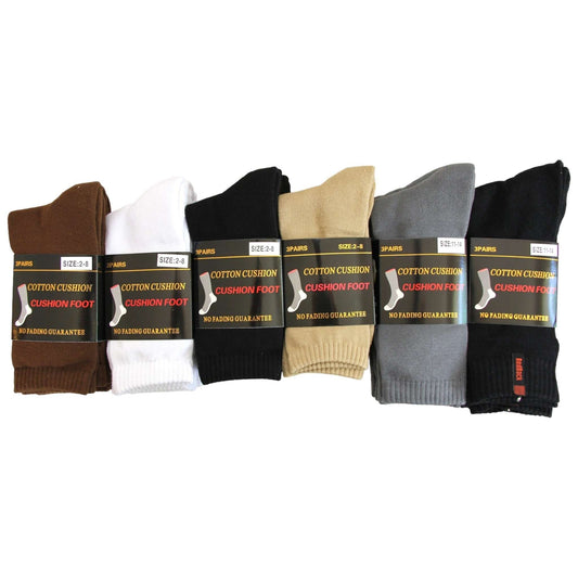 Premium Double Cushion Pure Cotton Crew Socks - Sox Magic