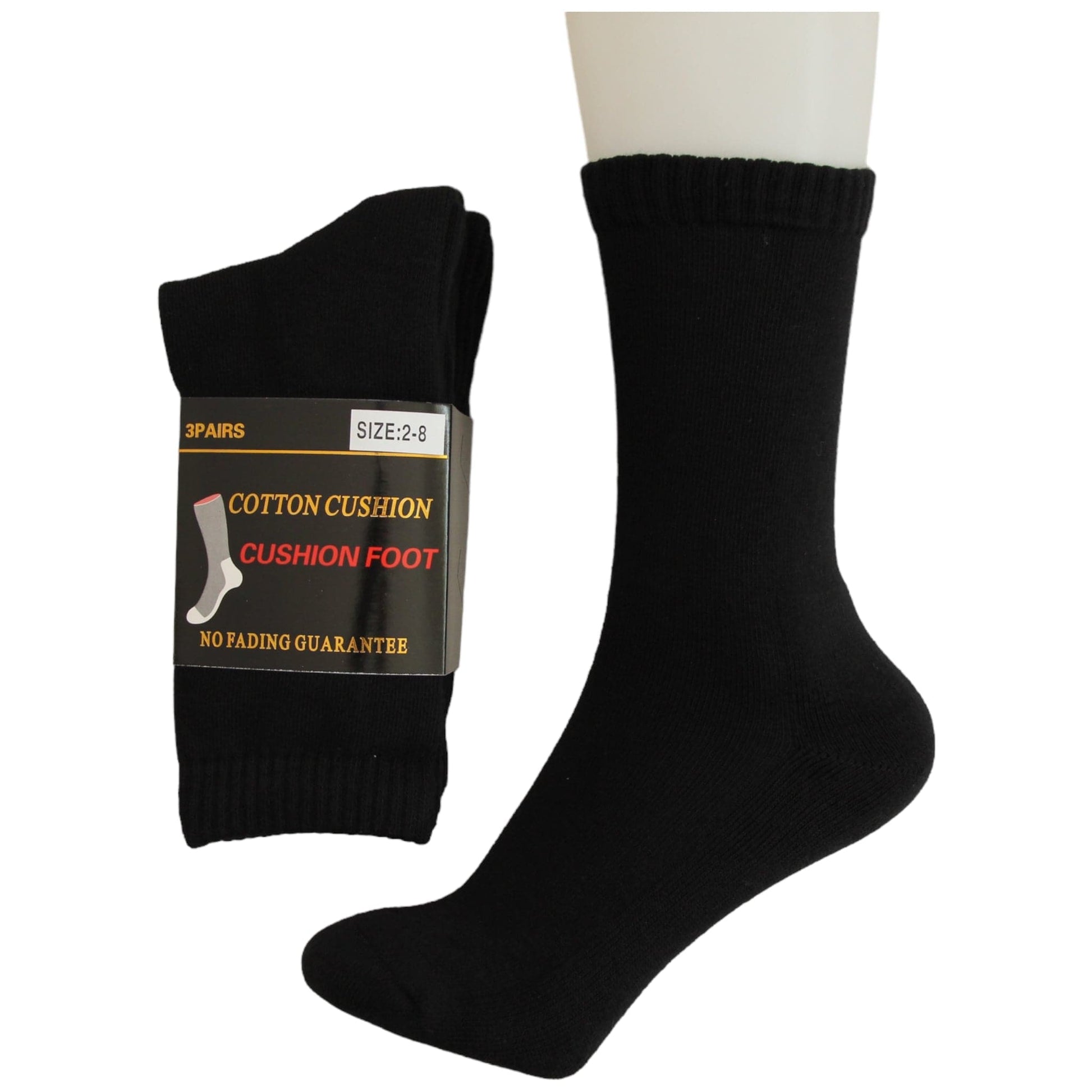 Premium Double Cushion Pure Cotton Crew Socks - Sox Magic