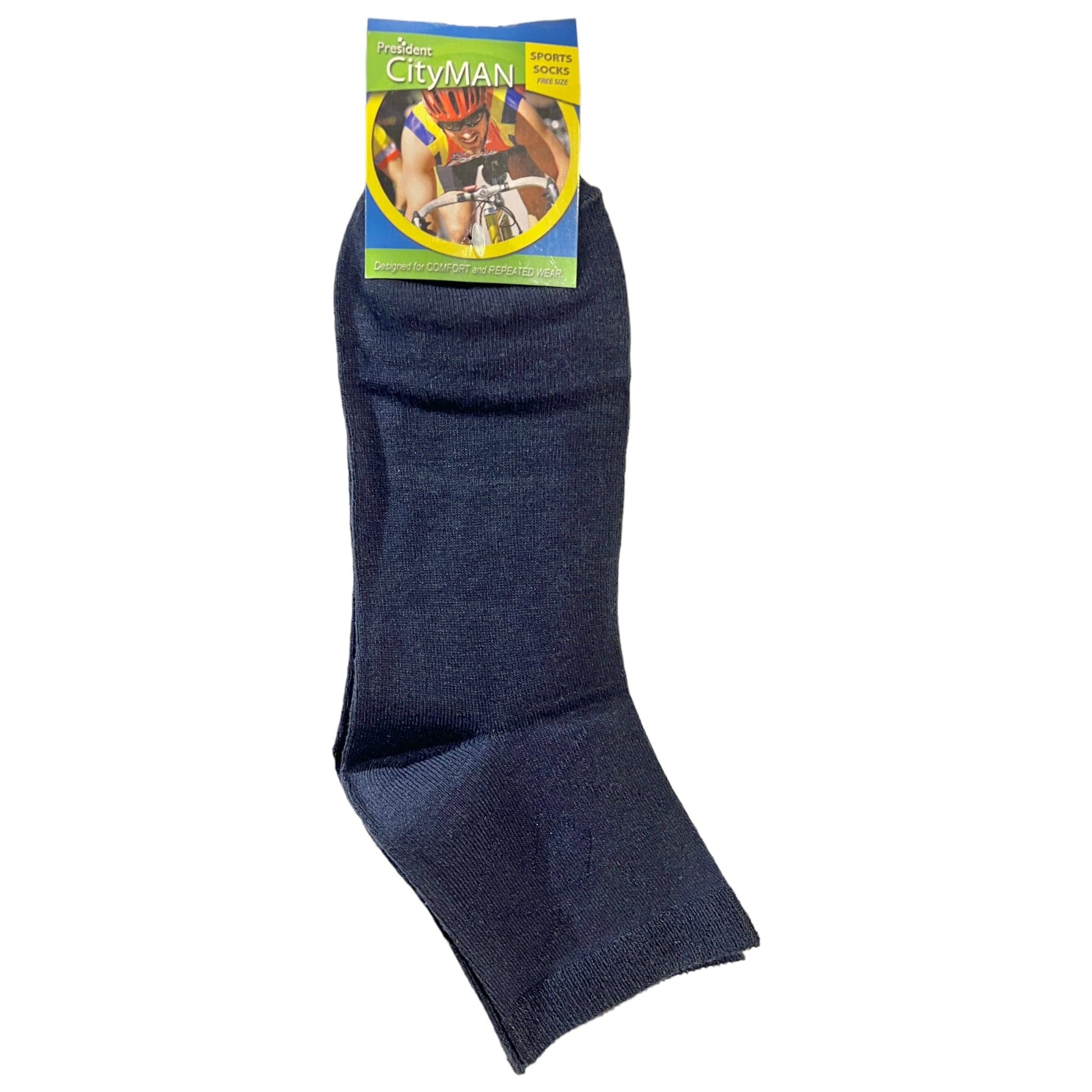 President City Man Navy Sports Socks - Sox Magic