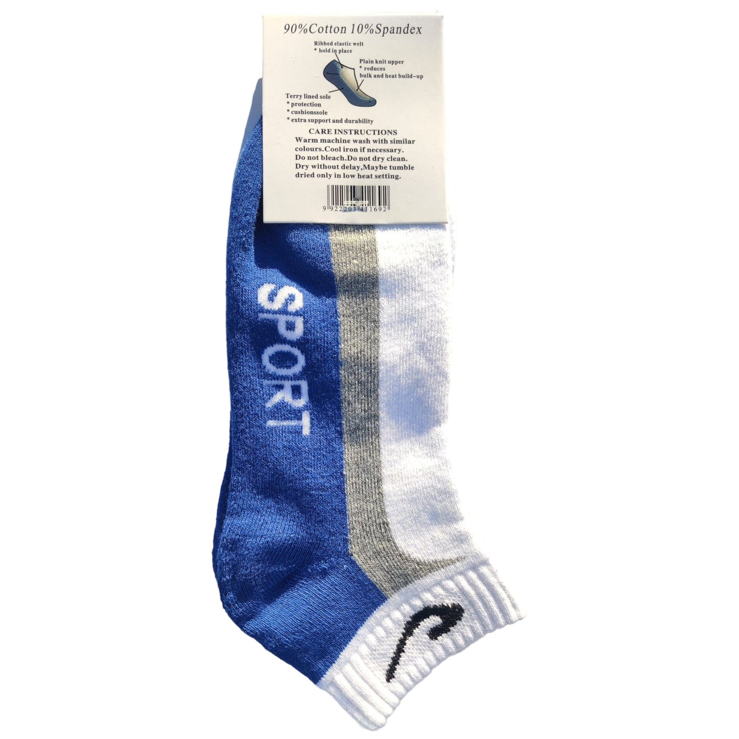 Pure Cotton Cushion Low Cut Ankle Sport Socks - Sox Magic