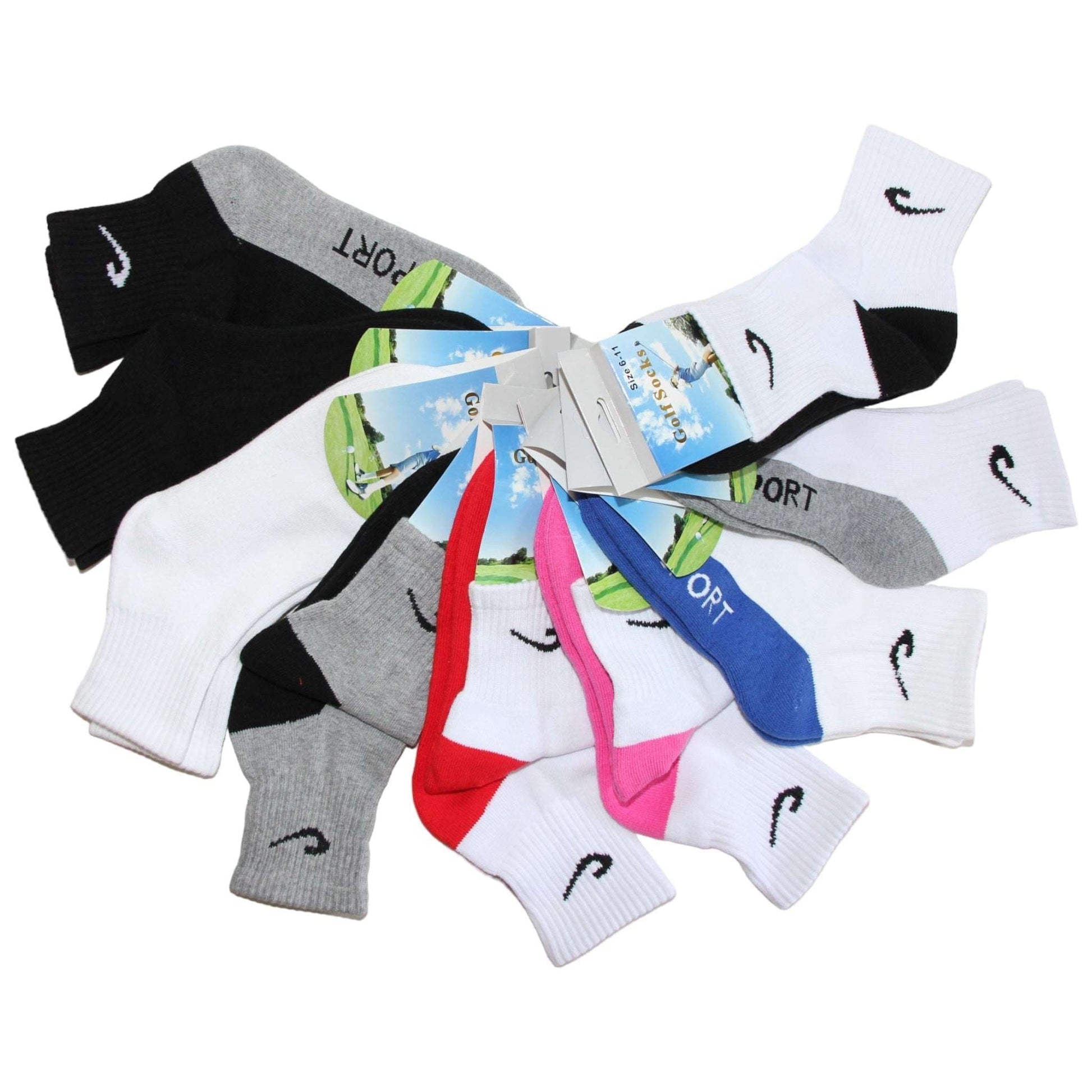 Pure Cotton Daily Quarter Sports Socks - Sox Magic