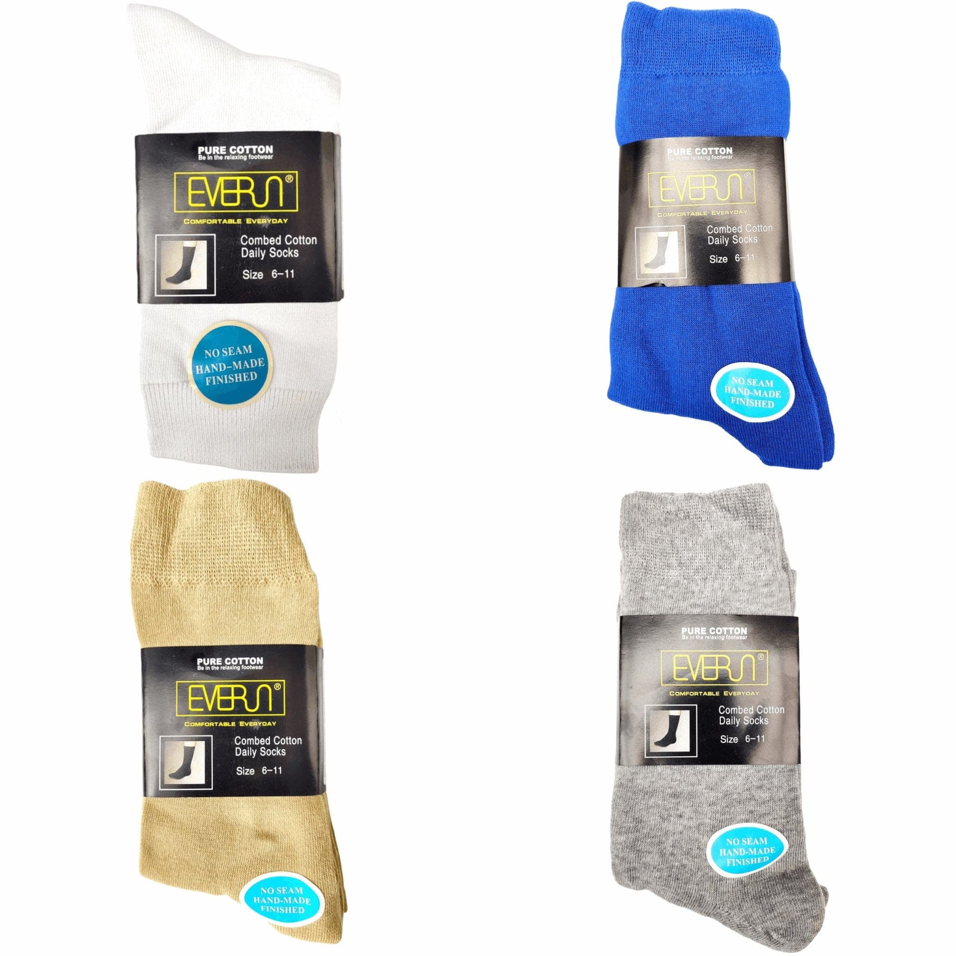 Pure Cotton Everun No Seam Socks - Sox Magic