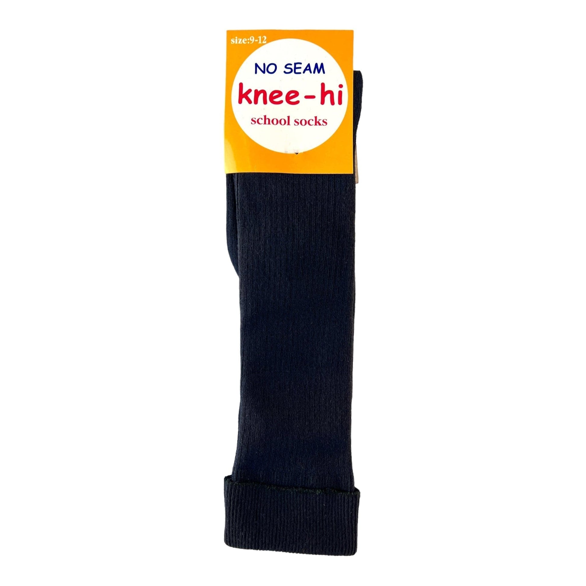 Pure Cotton Knee High School Socks Kids Size 9-12 No Seam Fold - Sox Magic