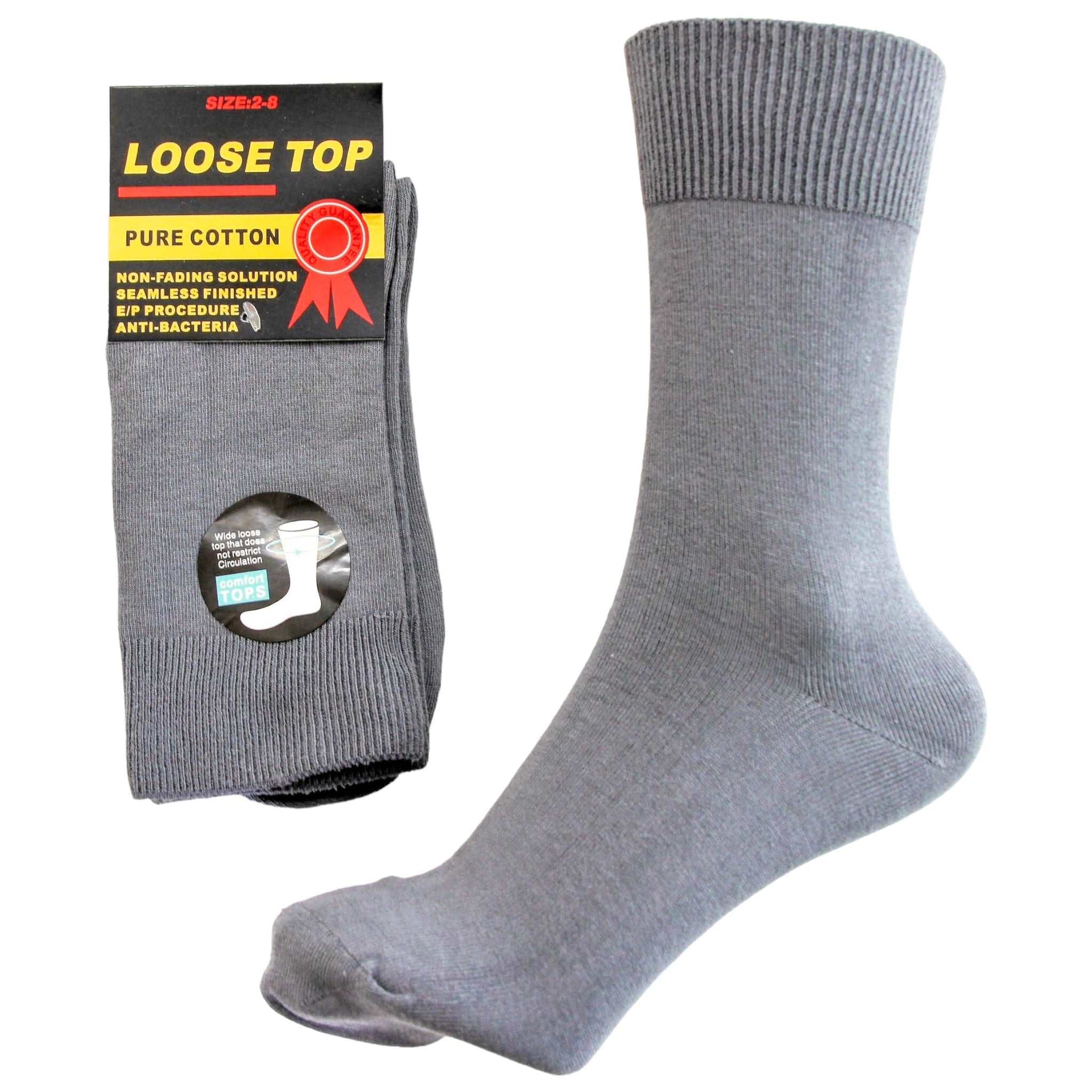 Pure Cotton Diabetic Medical Circulation Loose Top Socks