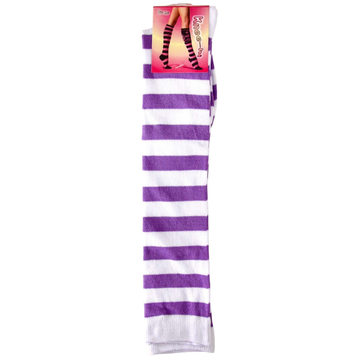 Pure Cotton Striped Knee High Socks - Sox Magic