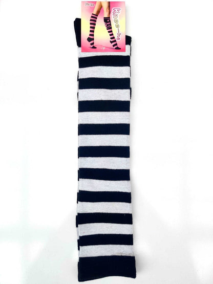 Pure Cotton Striped Over The Knee Socks - Sox Magic