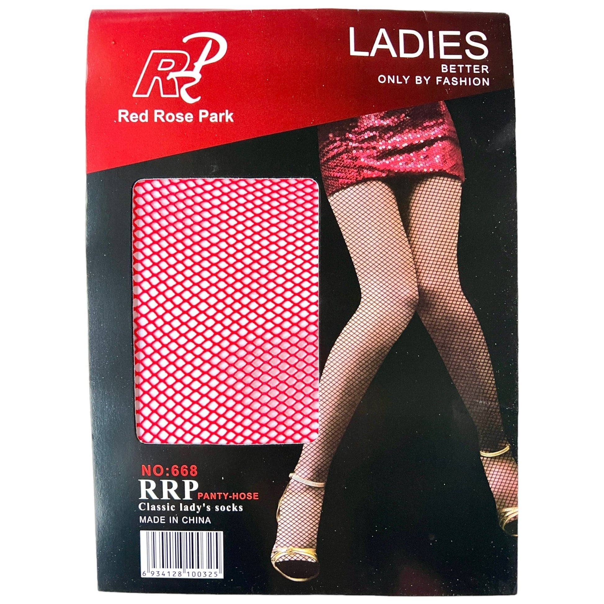 Red Rose Park Fishnet Tights - Sox Magic