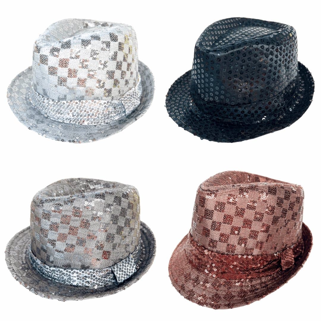 Sequin Fedora Hat 57cm - Sox Magic