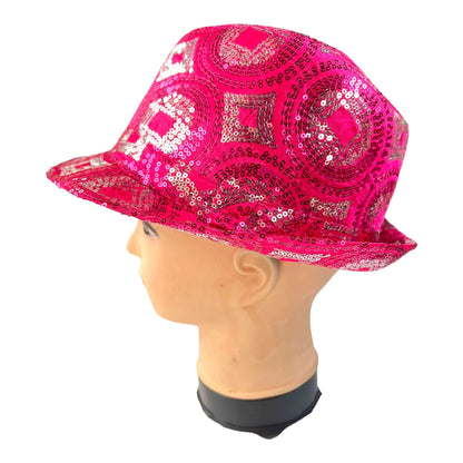 Sequin Fedora Hat 58cm - Sox Magic