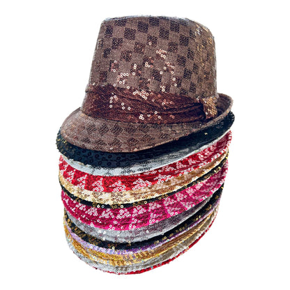 Sequin Fedora Hat 58cm - Sox Magic