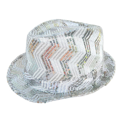 Sequin Fedora Hat 58cm - Sox Magic