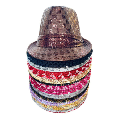 Sequin Fedora Hat 58cm - Sox Magic