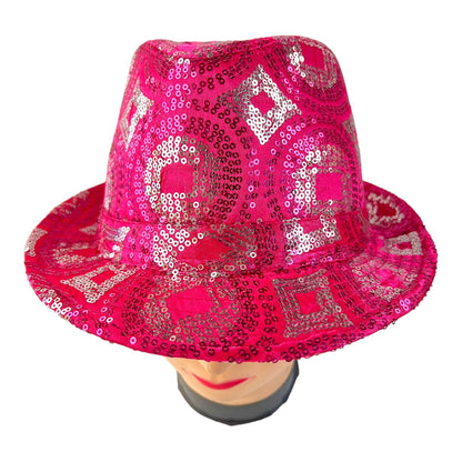 Sequin Fedora Hat 58cm - Sox Magic