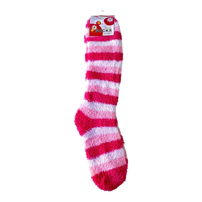 Striped Fluffy Knee High Socks - Sox Magic