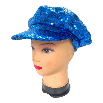 Womens Sparkling Sequin Baker Boy Hat Cap - Sox Magic